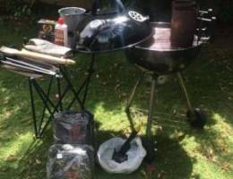 Portable Outdoor Kettle Charcoal BBQ Grill...