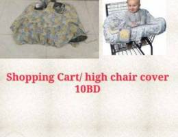 Baby stroller seat pad and shopping cart