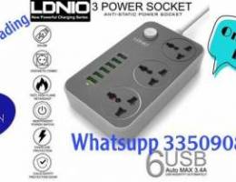 6 USB & 3 socket extention