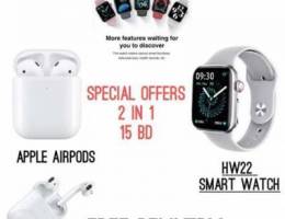 Smart watch and apple airpods offers