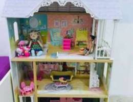 doll house with toys