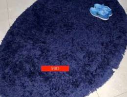 Blue oval rug