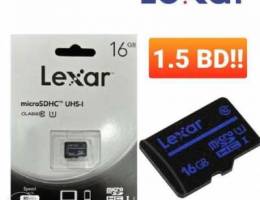 lexar 16gb microsd card, 80mb/s speed