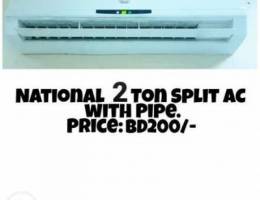 2Ton National Split AC with Pipe + 1.5 Ton...