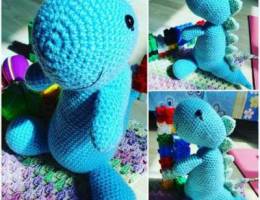 Handmade dinosaur Trex amigurumi crochet s...