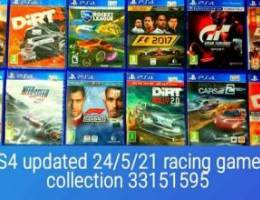 PS4 updated 24/5/21 racing games