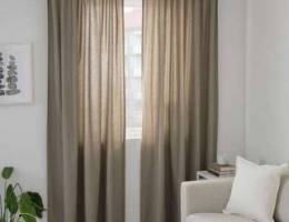 new ikea double curtains and rods