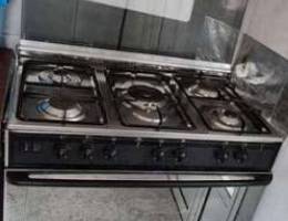 5 gas burners cooking range with gas oven ...