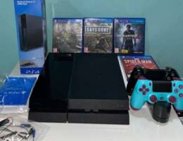 Ù„Ù„Ø¨ÙŠØ¹ ps4 Ù…Ø³ØªØ®Ø¯Ù…Ø© Ù†Ø¸ÙŠÙØ© Ù…Ø¹ Ù‚ÙŠØ±ÙŠÙ† + 4 Ø§Ù„Ø¹Ø§Ø¨...