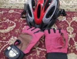 Helmet and gloves