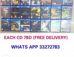 Ps4 games used (each game 7bd 8bd 10bd) Ù…Ø³...