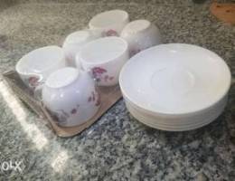 Brand new packed 6 piece cups and saucer s...