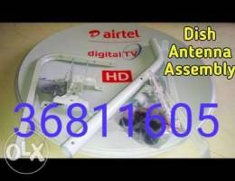 Airtel brand new dish with fixing and free...