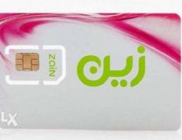 sale zain sim 7 BD/ month pkg free