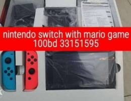 Nintendo switch with Mario game