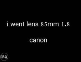 I went lens 85mm 1.8 canon