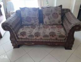 3 seater sofa brown