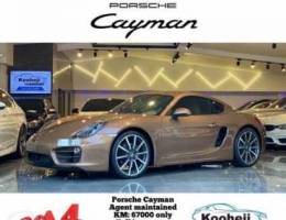 Porsche Cayman 2014 Agent maintained KM: 6...