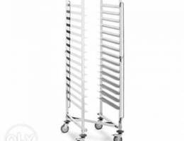 Stainless steel cooling rack with trays