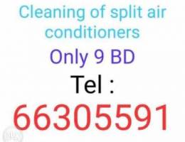 Cleaning of split air conditioners Only 9 ...