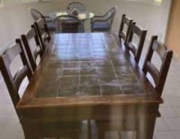 Wooden Kitchen & Marble Table