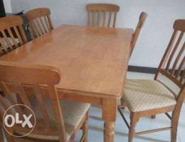 Dinning table and 6 chairs