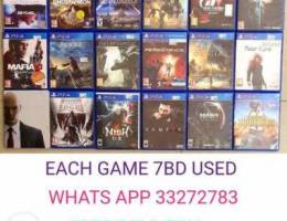 Ps4 used games each game 7bd 8bd 10bd )Ù…Ø³Øª...