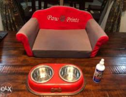 Dog Bed, Feeder and Dog furniture protecti...