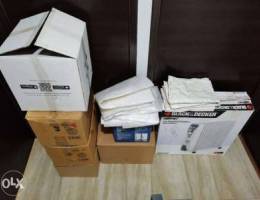 Boxes and packing material