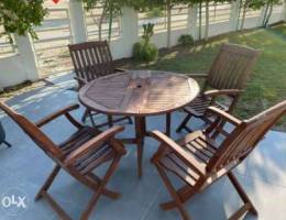 outdoor table with 4 chairs