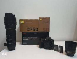 Nikon D750 DSLR + Sigma 70-200 F2.8 Lens +...