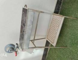 Bbq grill with stand & motor