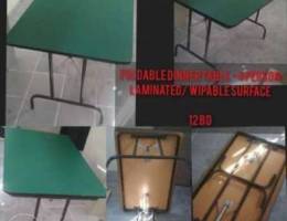 Foldable table with rot iron base for 4 pe...