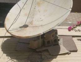 Satellite dish with receiver