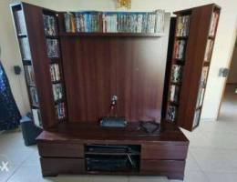 TV Stand with Bookshelf