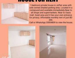 One bedroom villa for rent immediately loo...