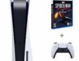 For Sale PS5 new disk+gear+spiderman Cd