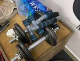 dumbbells each 10 kg