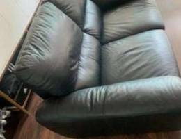 Quality Black Leather Sofa Available