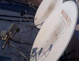 dish satellite TV receives office new fitt...