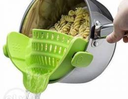 The Snap 'N Strain Strainer, Clip On Silic...