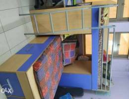 Bunk bed with mattress