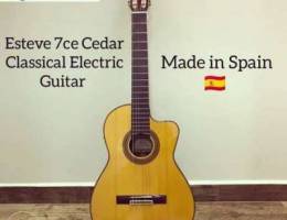 Esteve 7ce Cedar Classical Electric Guitar...