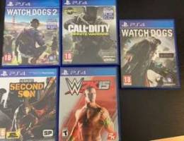 5 PS4 games for sale mint condition