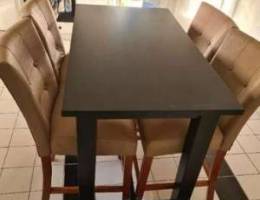 Breakfast Bar/ Dining Table With 4 Chairs