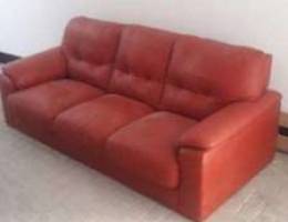 Pure leather 3 seater sofa for sale 30 BD