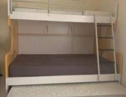 3 layers Double Decker Bed with Mattress f...